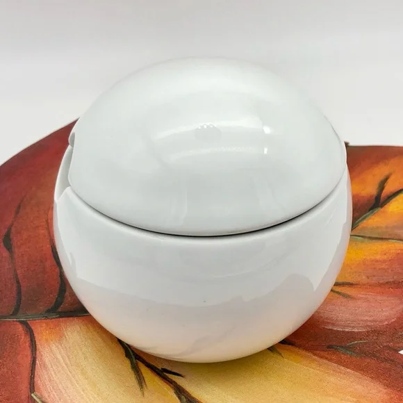 Joseph Joseph by Morph White Heavy Ceramic Lidded Orb Mortar Missing Pestle